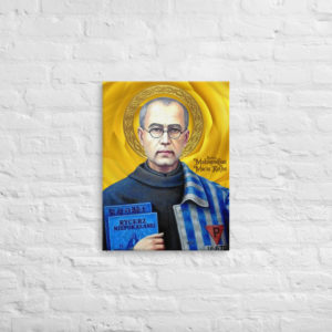 Saint Maximilian Kolbe – Canvas Wall Art Rosary.Team