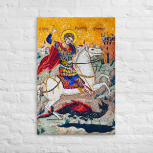 The legend of Sant Jordi (Saint George) – Canvas Wall Art Rosary.Team