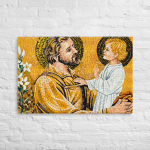 St Joseph and Divine Child – Canvas Wall Art Rosary.Team