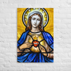 Cor Immaculatum Mariae – Canvas Wall Art Rosary.Team