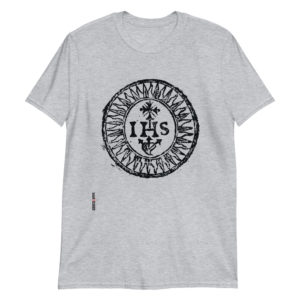 IHS Christogram  – Short-Sleeve Unisex T-Shirt Apparel Rosary.Team