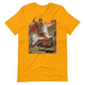Saint George and the dragon Short-Sleeve Unisex T-Shirt Apparel Rosary.Team