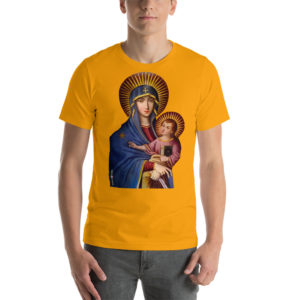Maria Maggiore in  Kerala – Short-Sleeve Unisex T-Shirt Apparel Rosary.Team