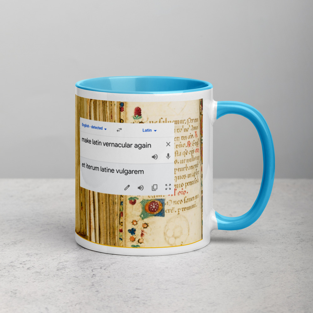 make Latin vernacular again – Mug with Color Inside