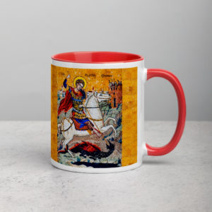 St George – Mug with Color Inside Drinkware Rosary.Team