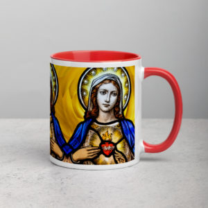 Cor Immaculatum Mariae – Mug with Color Inside Drinkware Rosary.Team