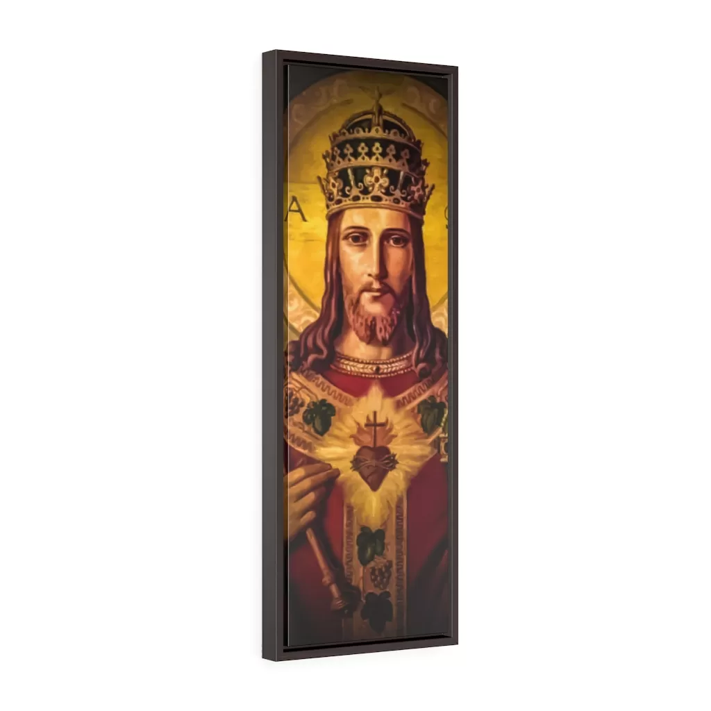 Christus Rex #FramedCanvas #Premium #VivaCristoRey Wall Art Rosary.Team