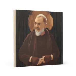 Saint Padre Pio of Pietrelcina #WoodCanvas Wall Art Rosary.Team