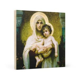 The Madonna of the Roses #WoodCanvas