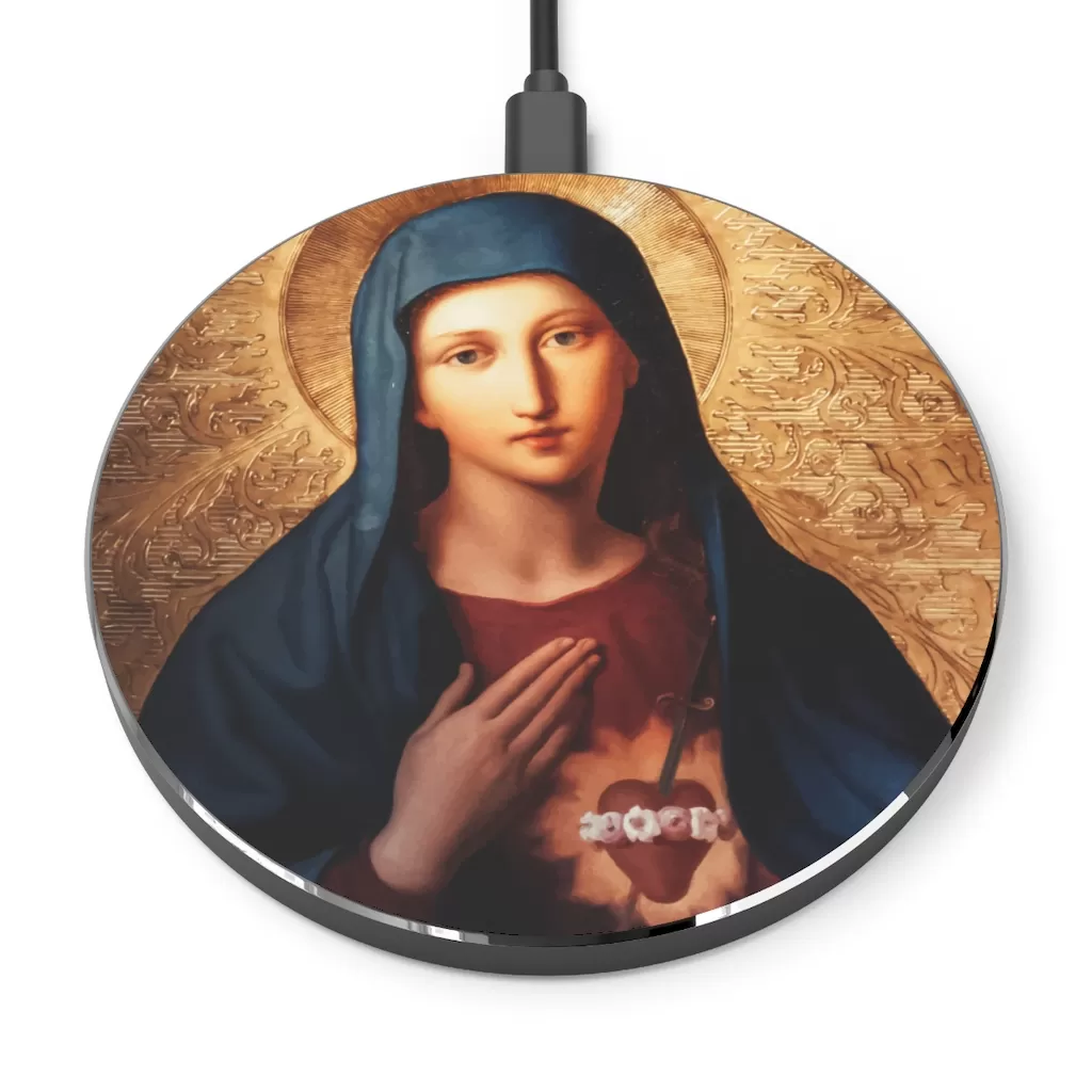 Immaculate Heart of Our Lady Virgin Mary #WirelessCharger Accessories Rosary.Team