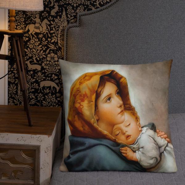Madonna of the Streets (Roberto Ferruzzi) Premium Pillow
