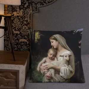 Innocence (Bouguereau) Premium Pillow Pillows Rosary.Team