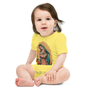 #VirginMary Protect Us - Baby short sleeve one piece