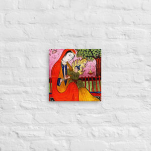 Persian miniature of Jesus and Mary - Canvas