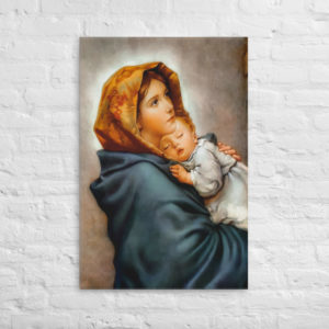 Madonna of the Streets (Roberto Ferruzzi) Canvas Masterpieces Rosary.Team