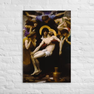 Pieta (Bouguereau ) Canvas Masterpieces Rosary.Team