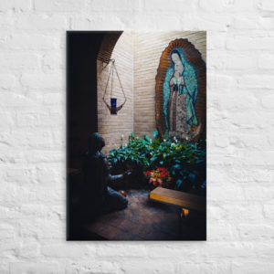 Our Lady of Guadalupe, #PrayForUs Canvas Wall Art Rosary.Team