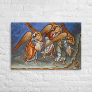 Angels attending the Lord’s Theophany #Canvas Wall Art Rosary.Team