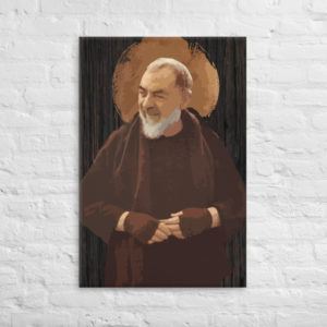 Saint Padre Pio of Pietrelcina #Canvas Wall Art Rosary.Team