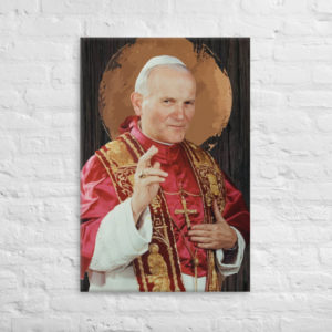 Pope Saint John Paul II #Canvas #JPII Wall Art Rosary.Team