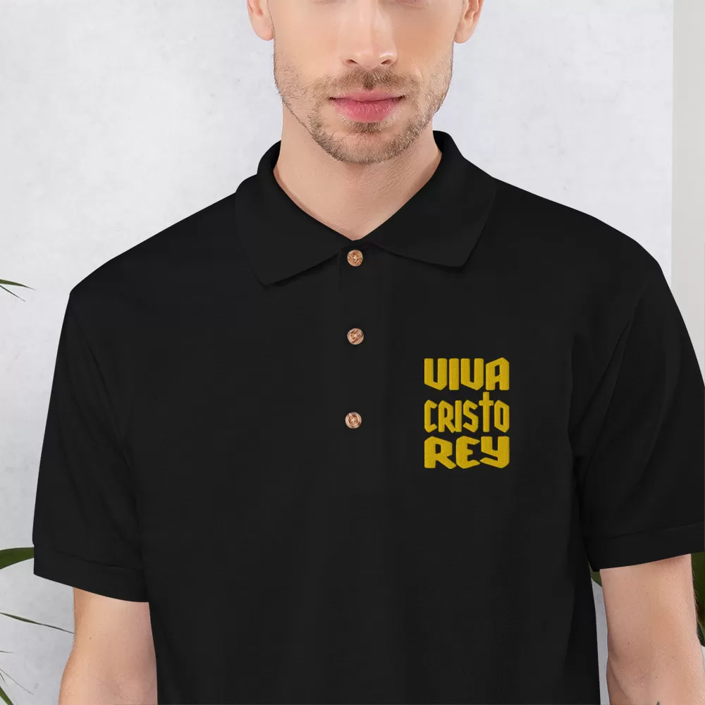 Viva Cristo Rey #Embroidered #PoloShirt