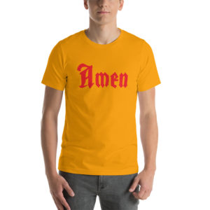 Amen – Short-Sleeve Unisex T-Shirt Apparel Rosary.Team