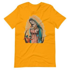 #VirginMary Protect Us – Short-Sleeve Unisex T-Shirt Apparel Rosary.Team