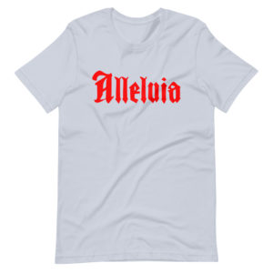Alleluia (Latin) Short-Sleeve Unisex T-Shirt Apparel Rosary.Team
