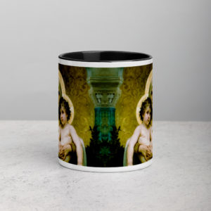 The Madonna of the Roses (Bouguereau) Mug with Color Inside