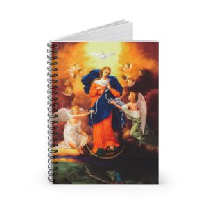 Our Lady, Undoer of Knots – Spiral #Notebook – Ruled Line Accessories Rosary.Team