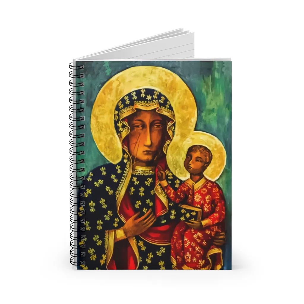 Our Lady of Czestochowa – Spiral #Notebook – Ruled Line Accessories Rosary.Team
