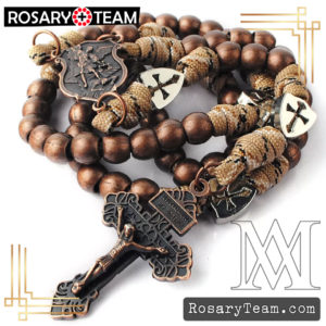 Rosary Warrior – Paracord Rugged Holy Rosary (Copper) Holy Rosary Rosary.Team