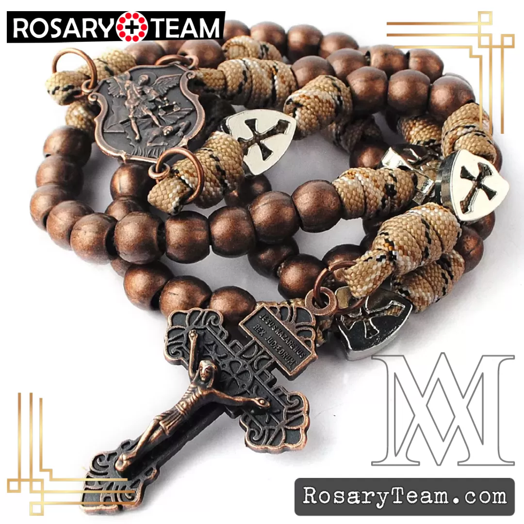 Rosary Warrior – Paracord Rugged Holy Rosary (Copper)