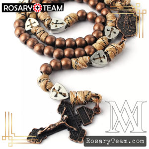 Rosary Warrior - Paracord Rugged Holy Rosary (Copper)