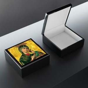 Our Lady of Perpetual Help #ReliquaryBox #JewelryBox Reliquaries Rosary.Team