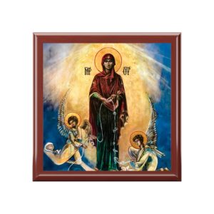 Theotokos - Our Lady Untier of Knots - #ReliquaryBox #JewelryBox