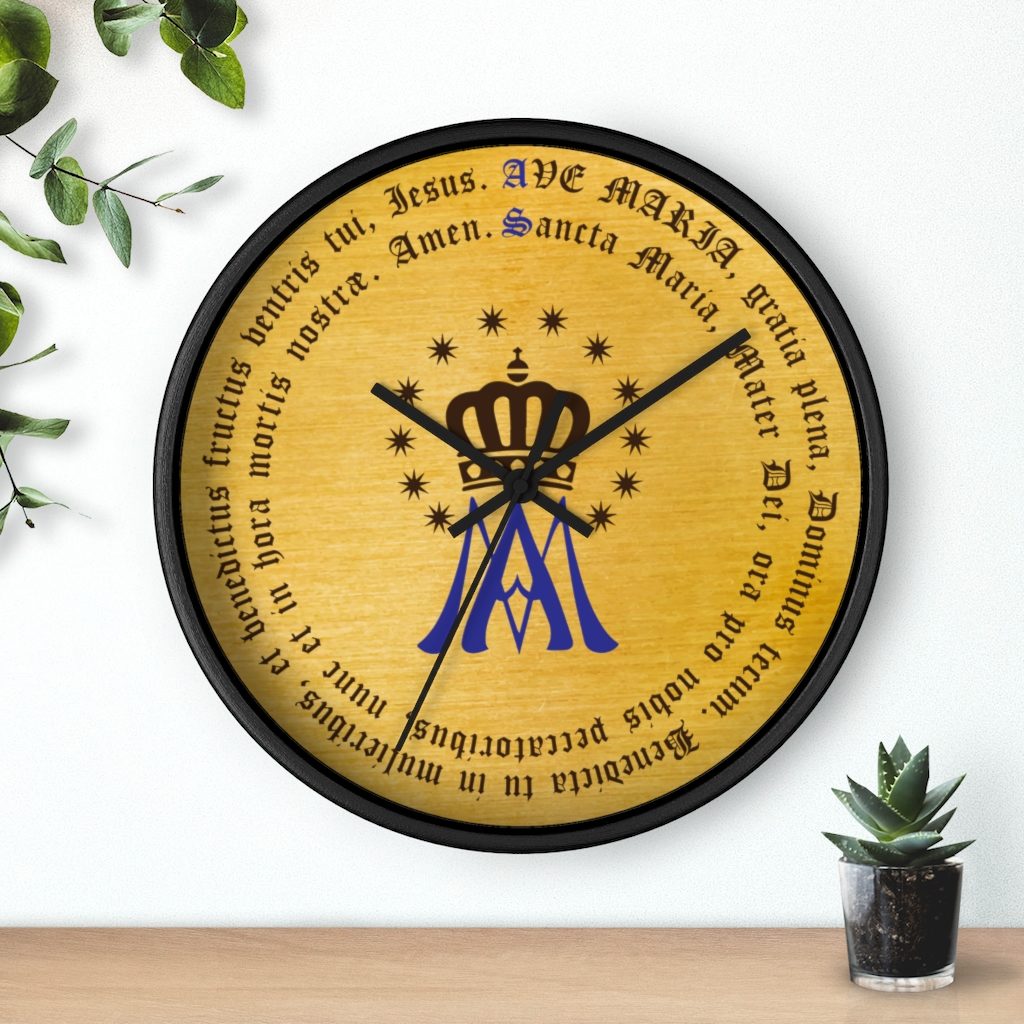 Hail Mary (Latin: Ave Maria) #WallClock