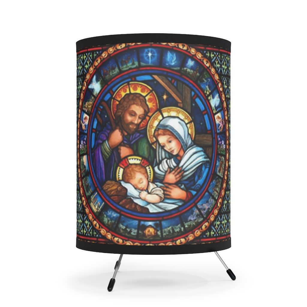 Nativity Holy Family – Tripod #Lamp #Christmas