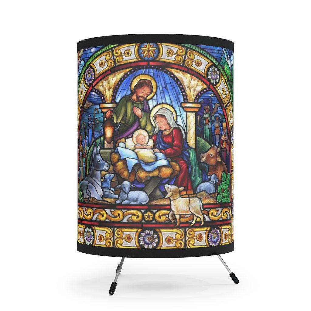 Holy Family Nativity – Tripod #Lamp #Christmas