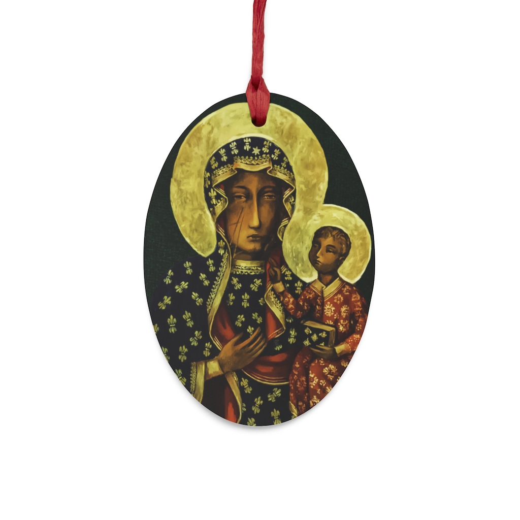 Black Madonna of Częstochowa – Wooden #Christmas #Ornaments
