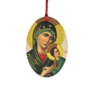 Our Lady of Perpetual Help – Wooden #Christmas #Ornaments Christmas Ornaments Rosary.Team