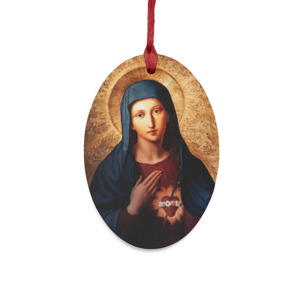 Immaculate Heart – Wooden #Christmas #Ornaments