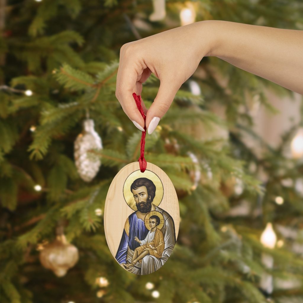 St Joseph – Wooden #Christmas #Ornaments