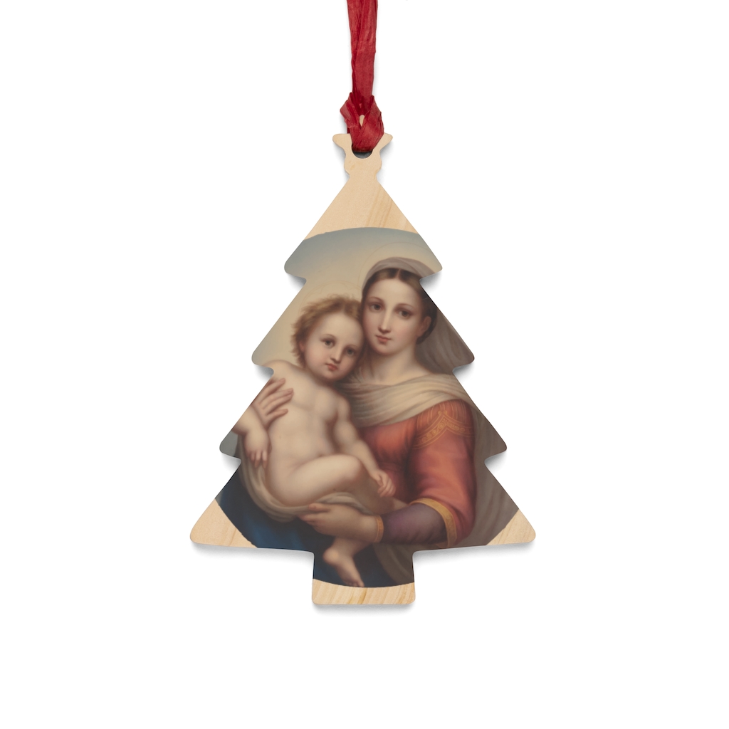 The Sistine Madonna – Wooden #Christmas #Ornaments