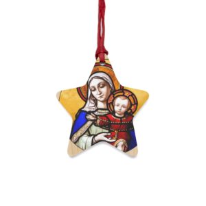 Holy Mother and Divine Child - Wooden #Christmas #Ornaments