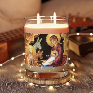 Eastern Nativity Icon #Christmas  – Scented #Candle, 11oz Candles Rosary.Team