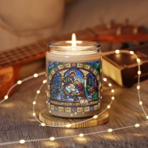 Nativity Candle #ScentedCandle, 9oz Candles Rosary.Team