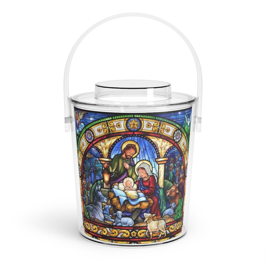 Nativity Scene – #IceBucket with Tongs