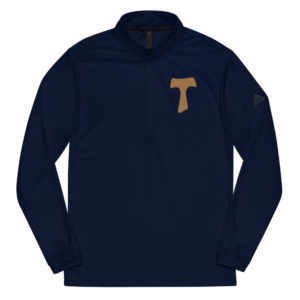 St. Francis of Assisi Tau Cross – Quarter zip #pullover Apparel Rosary.Team