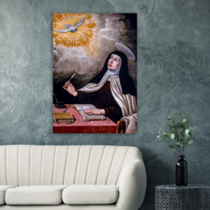 St. Teresa of Avila – Brushed #Aluminum #MetallicIcon #AluminumPrint Brushed Aluminum Icons Rosary.Team